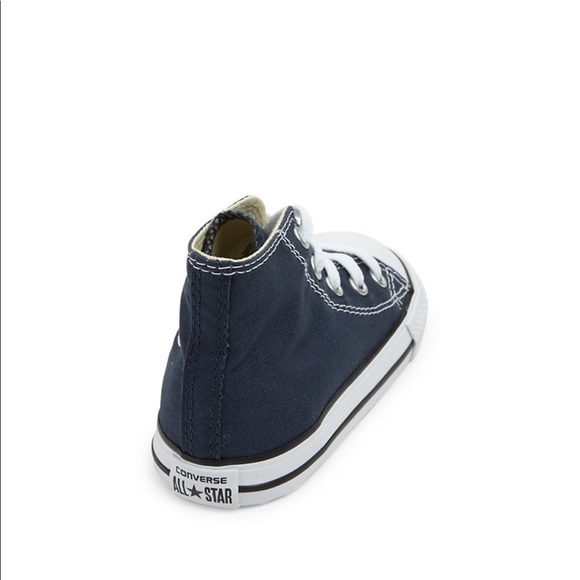 Baby's & Toddler's navy Converse All Star High-Top Sneakers with box - Picture 3 of 3